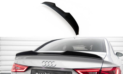 Maxton Spoiler CAP für 3D Audi A3 / A3 S-Line / S3 / RS3 Limousine 8V schwarz Hochglanz
