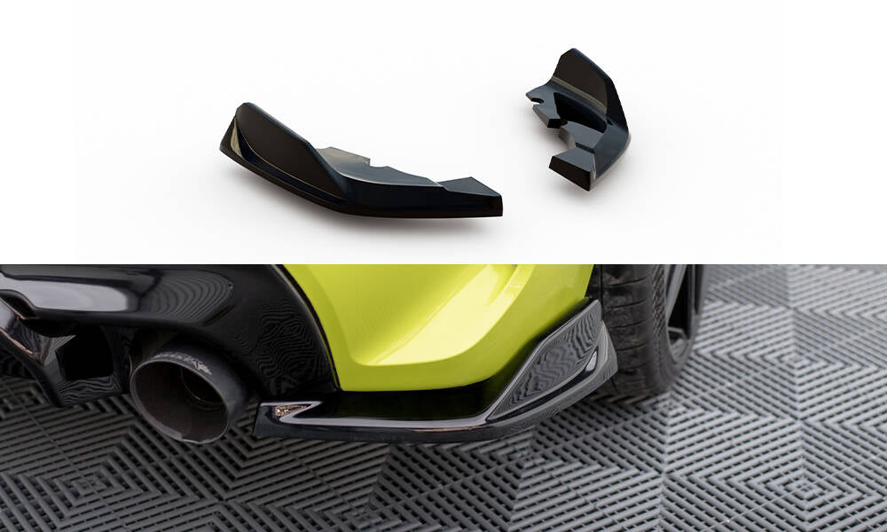 Maxton Heck Ansatz Flaps Diffusor für V.8 BMW 1er M-Paket / M135i F40 schwarz Hochglanz
