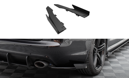 Maxton Street Pro Heck Ansatz Flaps Diffusor +Flaps für Audi RS6 Avant C6 schwarz Hochglanz