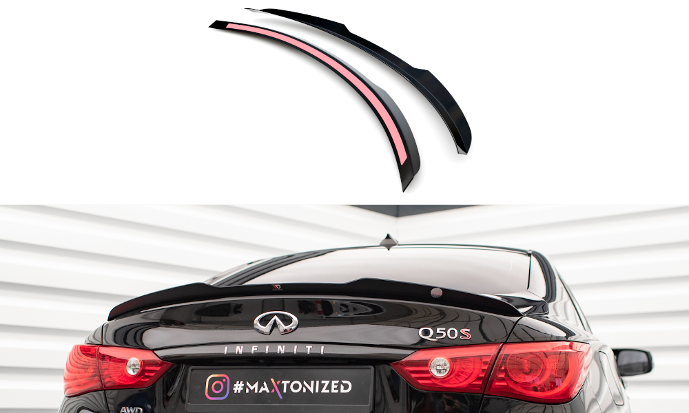 Maxton Spoiler CAP für Infiniti Q50 S Mk1 schwarz Hochglanz