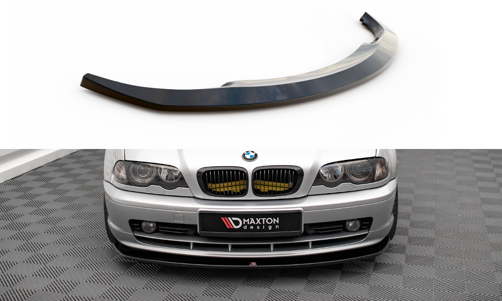 Maxton Front Ansatz V.2 für BMW 3er Coupe E46 schwarz Hochglanz