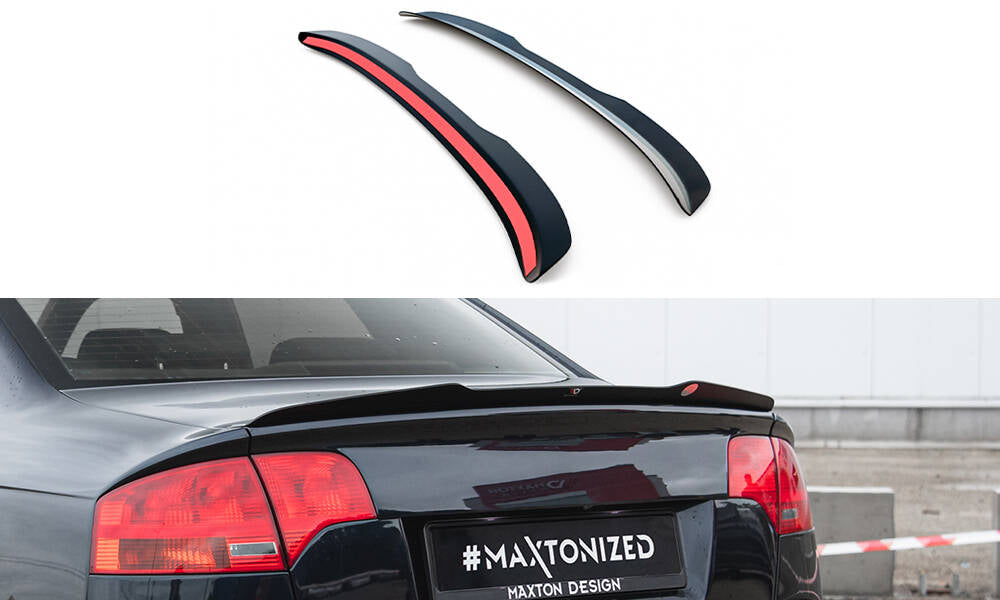 Maxton Spoiler CAP für Audi RS4 Limousine B7 schwarz Hochglanz