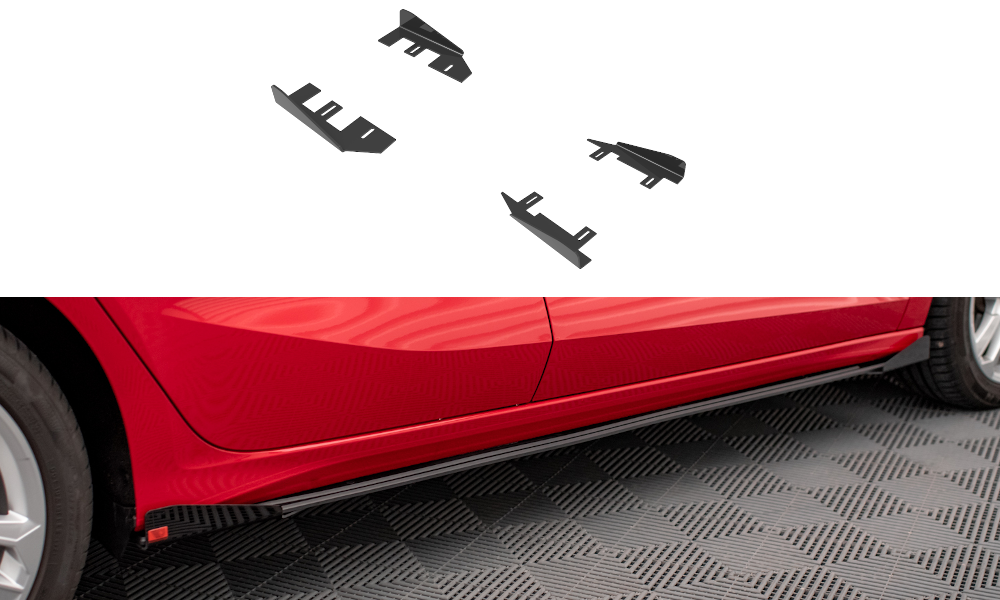 Maxton Side Flaps Audi A3 8Y schwarz Hochglanz