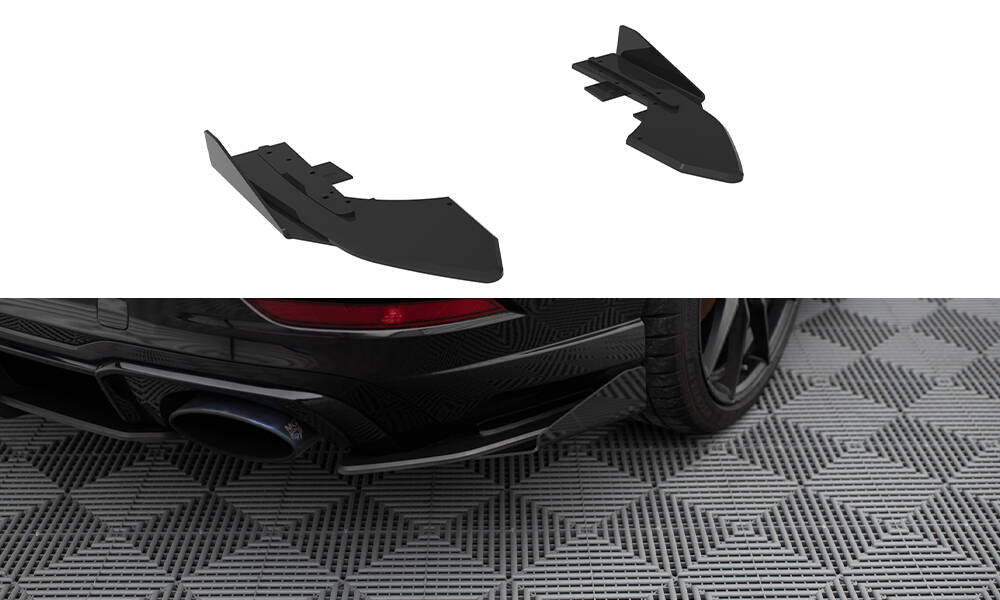 Maxton Street Pro Heck Ansatz Flaps Diffusor +Flaps für Audi RS3 Limousine 8V Facelift schwarz Hochglanz