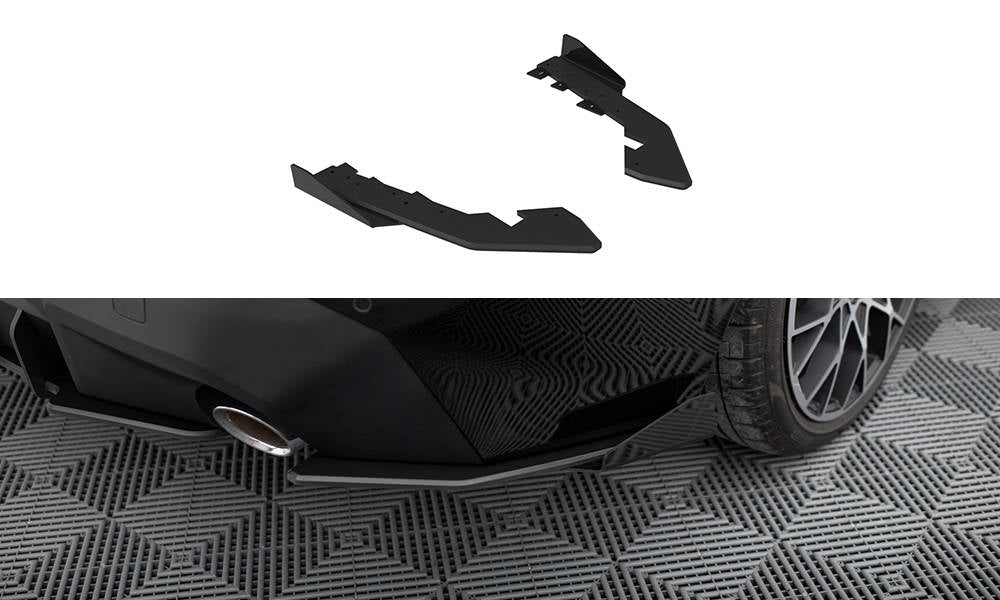 Maxton Street Pro Heck Ansatz Flaps Diffusor +Flaps für BMW 2 Coupe G42 schwarz Hochglanz