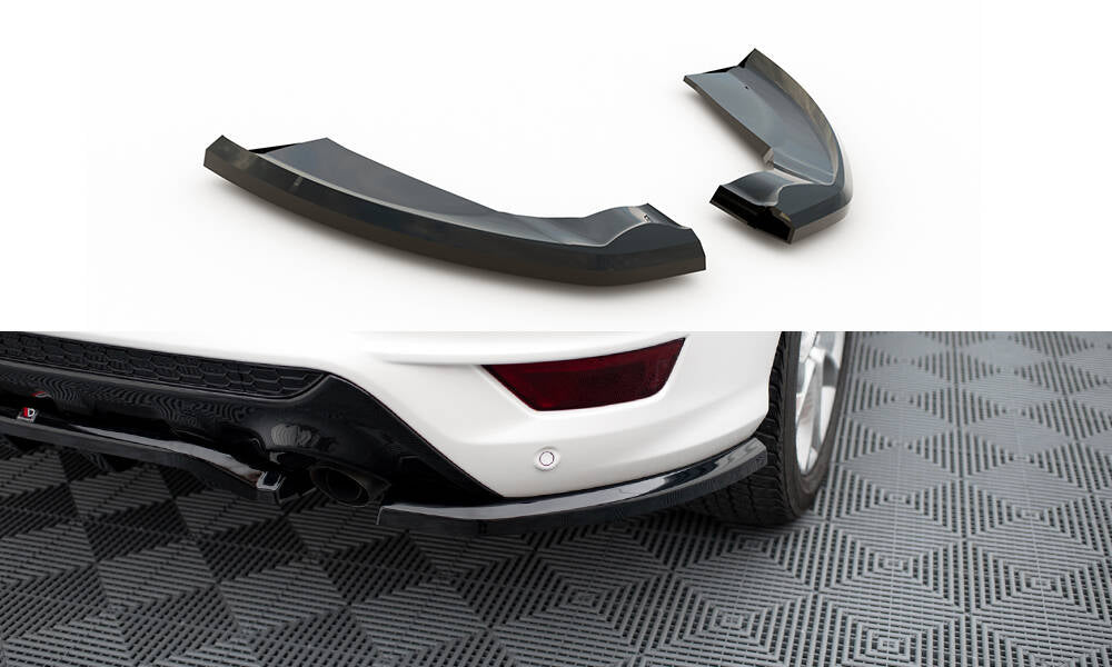 Maxton Heck Ansatz Flaps Diffusor für Ford Kuga ST-Line Mk2 schwarz Hochglanz
