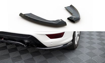 Maxton Heck Ansatz Flaps Diffusor für Ford Kuga ST-Line Mk2 schwarz Hochglanz