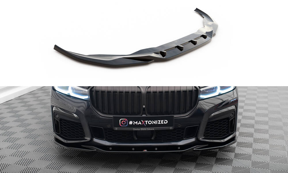 Maxton Front Ansatz V.3 für BMW 7 G11 M-Paket Facelift schwarz Hochglanz