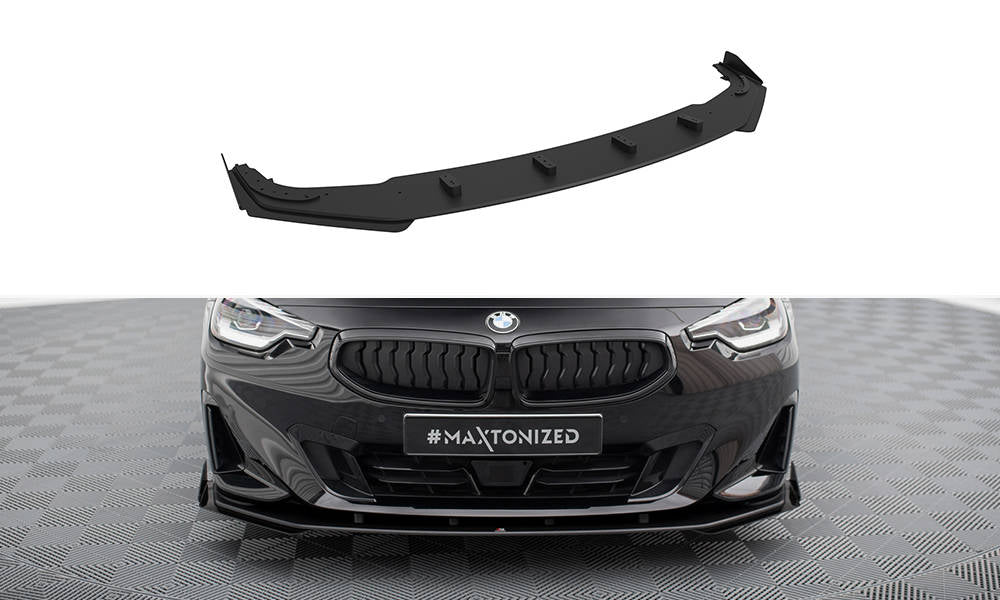 Maxton Street Pro Front Ansatz für +Flaps für + Flaps BMW 2 Coupe G42 schwarz Hochglanz