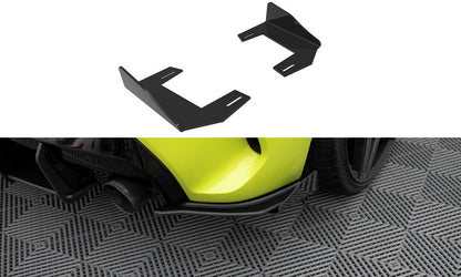 Maxton Hintere Seiten Flaps V.1 für BMW 1er F40 M-Paket / M135i schwarz Hochglanz