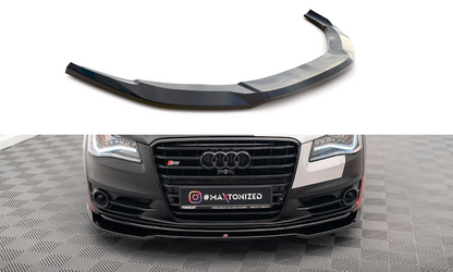 Maxton Front Ansatz V.1 für Audi S8 D4 schwarz Hochglanz