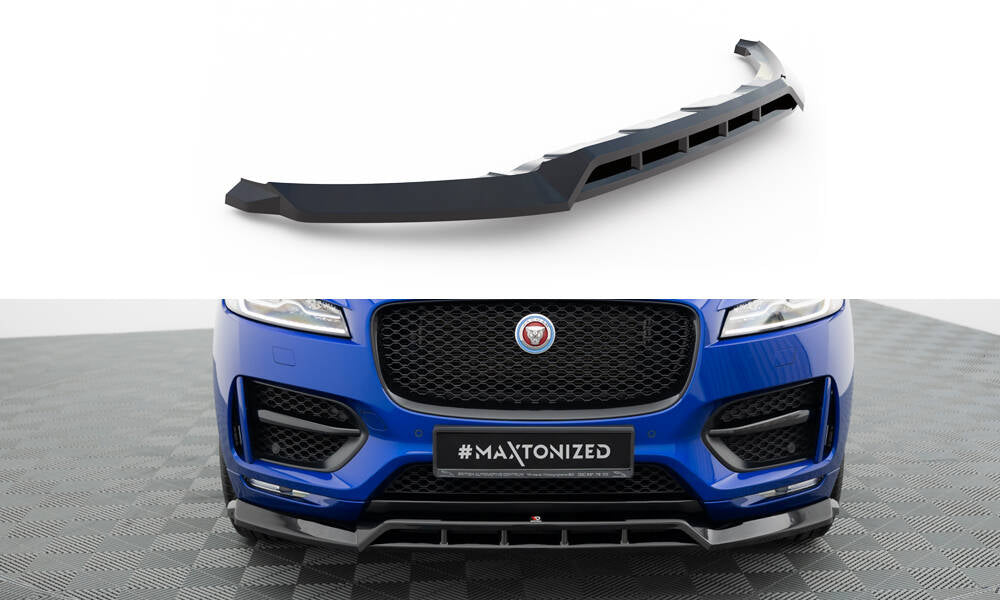 Maxton Front Ansatz für Jaguar F-Pace R-Sport Mk1 schwarz Hochglanz