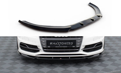 Maxton Front Ansatz V.2 für Audi S3 / A3 S-Line Sportback / Hatchback 8V schwarz Hochglanz
