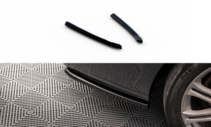 Maxton Heck Ansatz Flaps Diffusor V.2 für Audi A6 Avant C7 schwarz Hochglanz