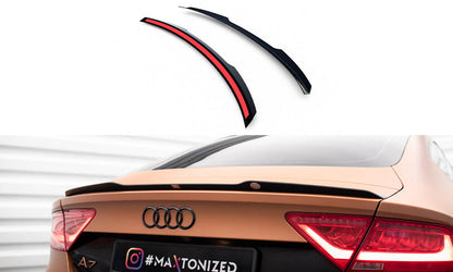 Maxton Spoiler CAP für Audi A7 C7 schwarz Hochglanz