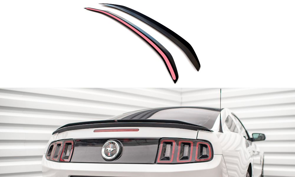 Maxton Spoiler CAP für Ford Mustang Mk5 Facelift schwarz Hochglanz