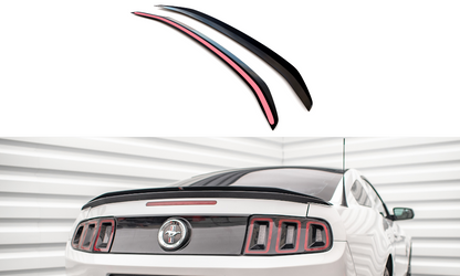 Maxton Spoiler CAP für Ford Mustang Mk5 Facelift schwarz Hochglanz