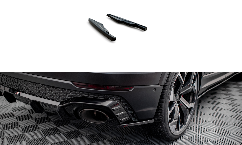 Maxton Heck Ansatz Flaps Diffusor V.2 für Audi RSQ8 Mk1 schwarz Hochglanz