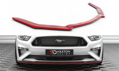 Maxton Front Ansatz V.2 für Ford Mustang Mk6 Facelift schwarz Hochglanz