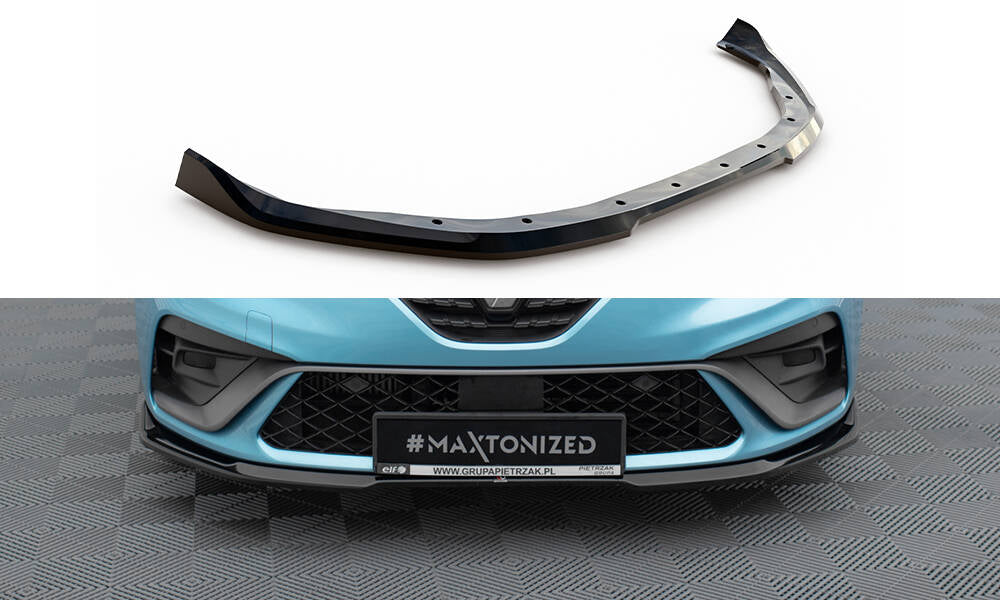 Maxton Front Ansatz V.1 für Renault Clio R.S. Line Mk5 schwarz Hochglanz