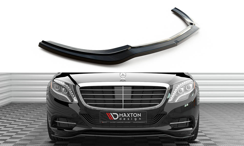 Maxton Front Ansatz V.1 für Mercedes-Benz S W222 schwarz Hochglanz