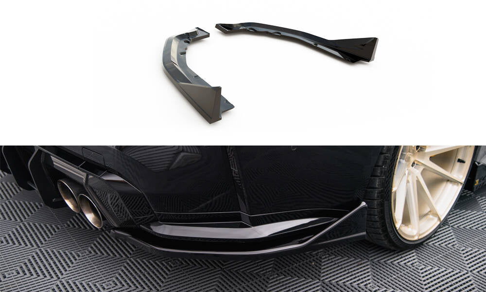 Maxton Heck Ansatz Flaps Diffusor V.4 für BMW M4 G82 schwarz Hochglanz