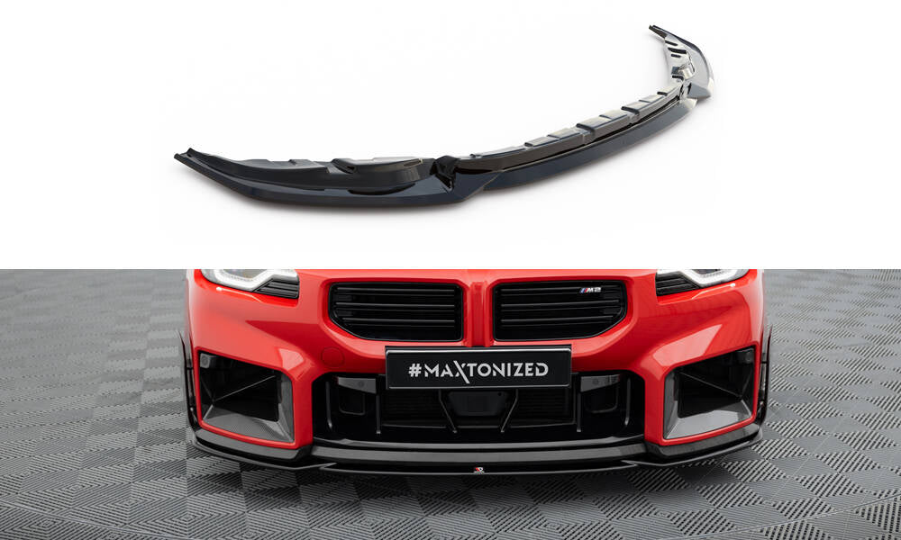 Maxton Front Ansatz für BMW M2 M-Performance G87 schwarz Hochglanz