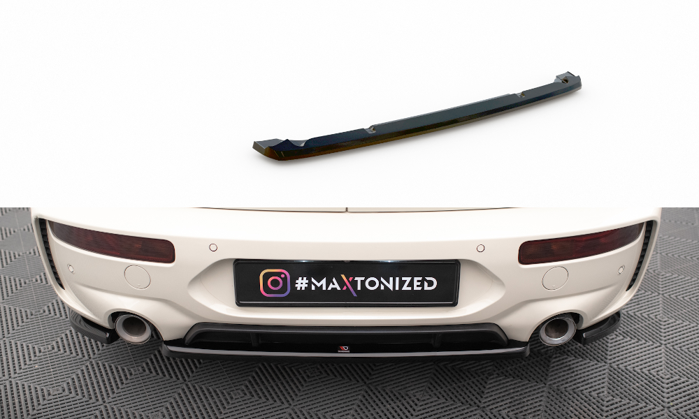 Maxton Mittlerer Diffusor Heck Ansatz für Mini Cooper Clubman John Cooper Works F54 Facelift schwarz Hochglanz