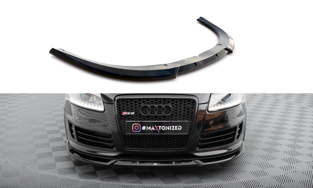 Maxton Front Ansatz V.2 für Audi RS6 Avant C6 schwarz Hochglanz