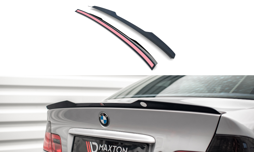Maxton Spoiler CAP V.2 für BMW 3er Coupe E46 schwarz Hochglanz