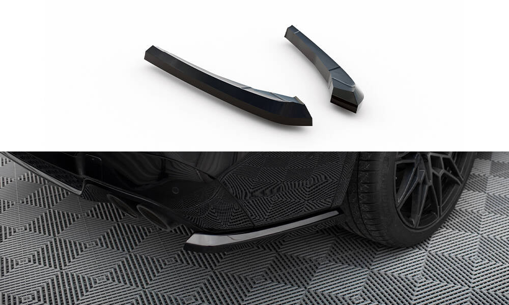 Maxton Heck Ansatz Flaps Diffusor V.1 für BMW X3 M F97 Facelift schwarz Hochglanz