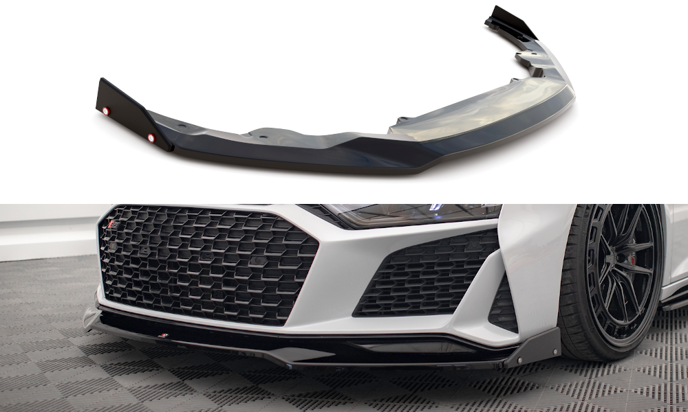 Maxton Front Ansatz V.3 +Flaps für Audi R8 Mk2 Facelift
