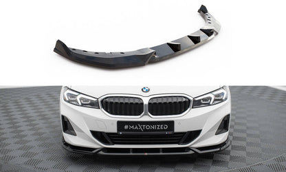 Maxton Front Ansatz für BMW 3er Limousine / Touring G20 / G21 Facelift schwarz Hochglanz