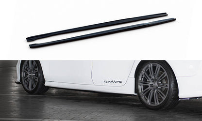 Maxton Seitenschweller Ansatz für V.2 für Audi RS7 C7 Facelift schwarz Hochglanz