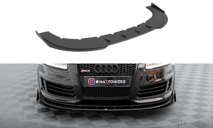 Maxton Street Pro Front Ansatz für +Flaps für + Flaps Audi RS6 Avant C6 schwarz Hochglanz