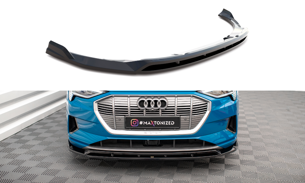 Maxton Front Ansatz V.2 für Audi e-tron schwarz Hochglanz