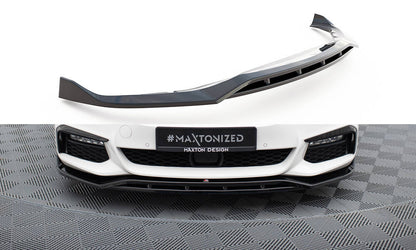 Maxton Front Ansatz V.3 für BMW 5er M-Paket G30 / G31 schwarz Hochglanz