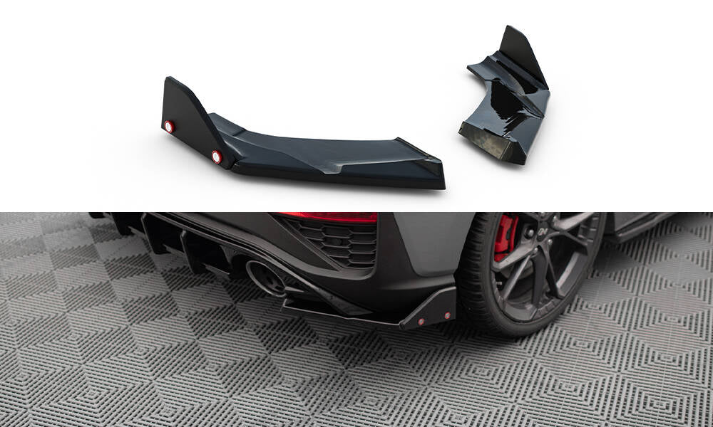 Maxton Heck Ansatz Flaps Diffusor V.4 +Flaps für Hyundai I30 N Hatchback Mk3 Facelift