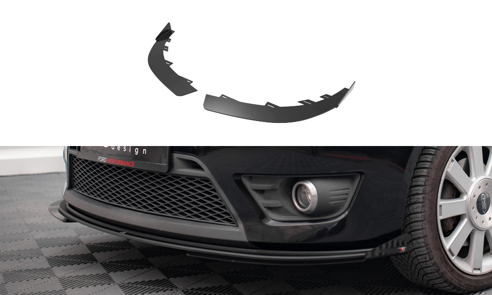 Maxton Front Flaps Ford Fiesta ST Mk6 schwarz Hochglanz
