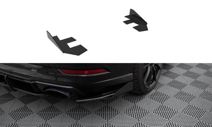 Maxton Hintere Seiten Flaps für Audi RS3 Limousine 8V Facelift schwarz Hochglanz