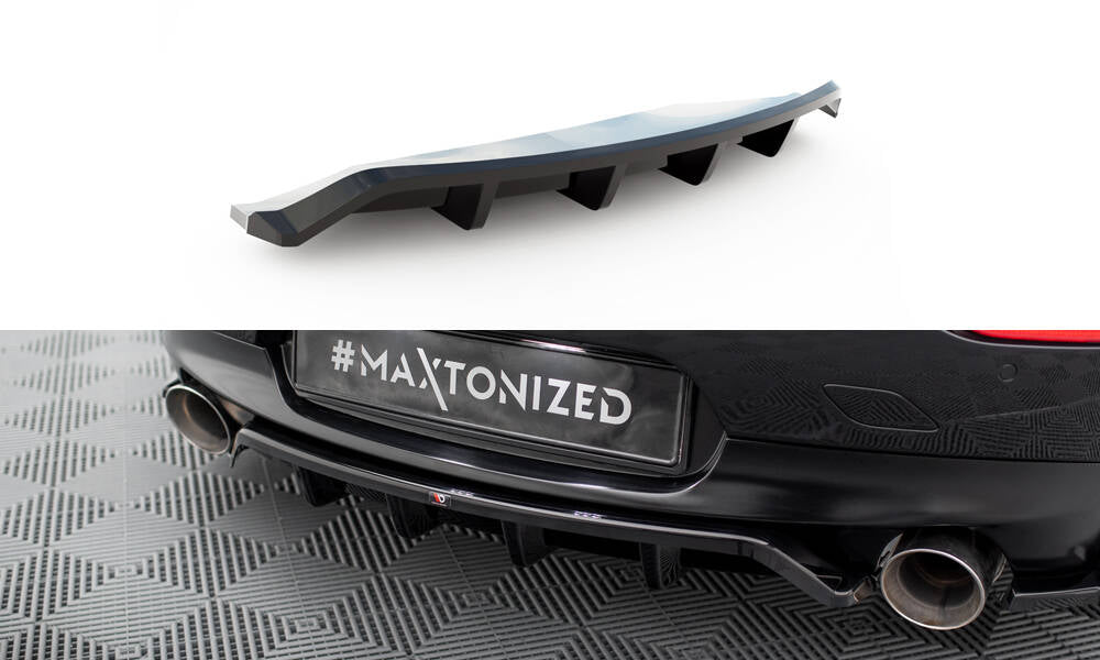 Maxton Mittlerer Diffusor Heck Ansatz DTM Look für BMW Z4 M-Paket E89 Facelift schwarz Hochglanz