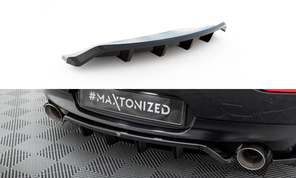 Maxton Mittlerer Diffusor Heck Ansatz DTM Look für BMW Z4 M-Paket E89 Facelift schwarz Hochglanz