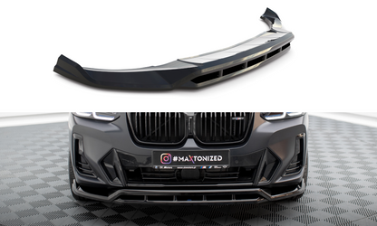 Maxton Front Ansatz für BMW X3 M-Paket G01 Facelift schwarz Hochglanz