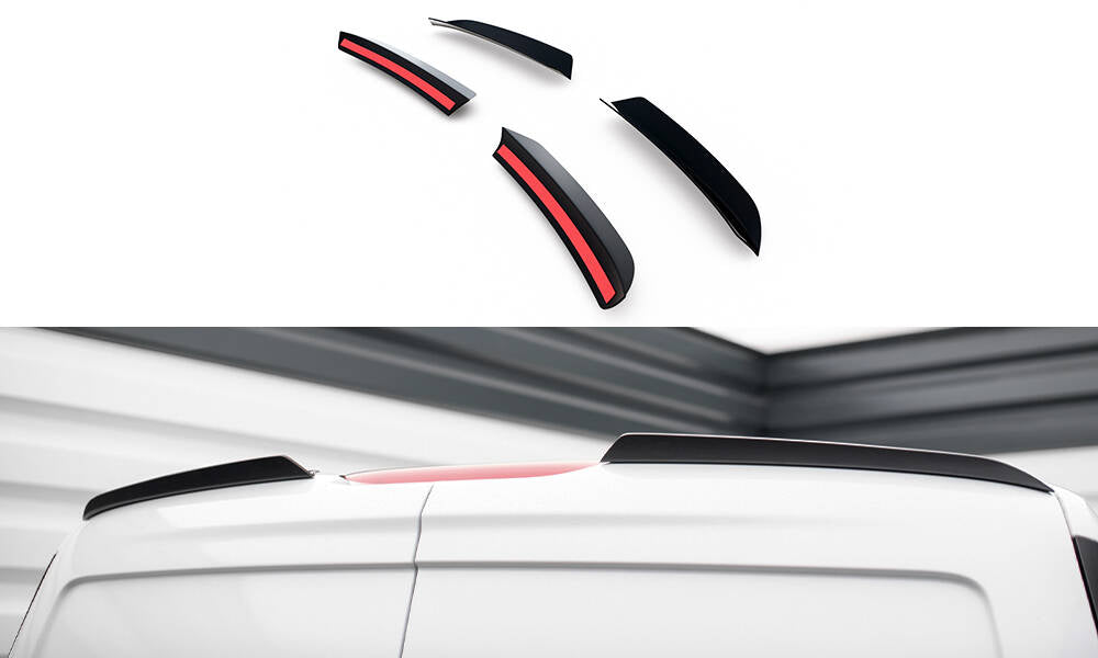 Maxton Spoiler CAP für Ford Transit Connect Mk2 Facelift schwarz Hochglanz