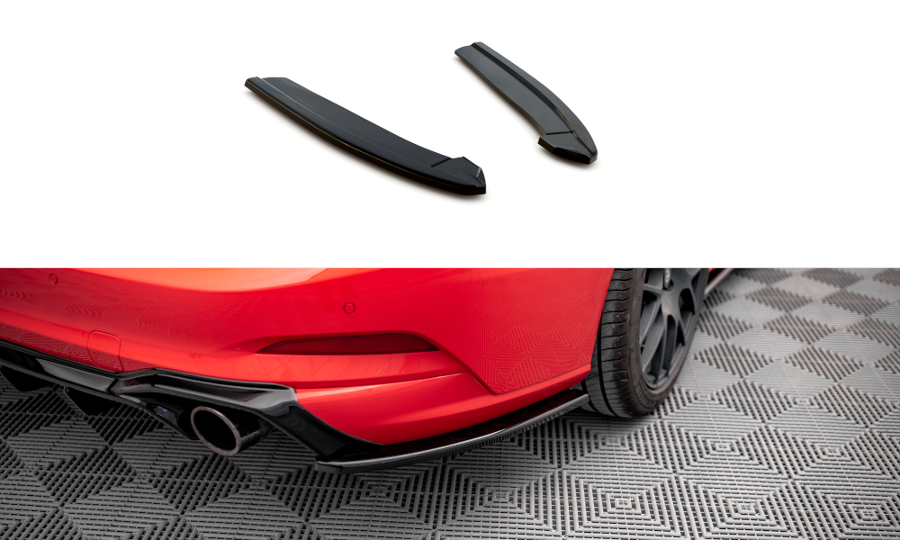 Maxton Heck Ansatz Flaps Diffusor V.7 für Ford Focus Kombi ST Mk4 schwarz Hochglanz