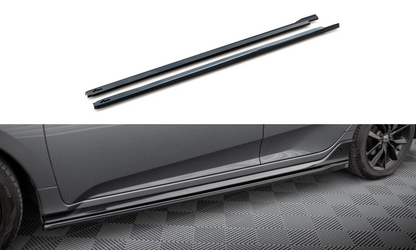 Maxton Seitenschweller Ansatz für Honda Civic Sport Mk 10 schwarz Hochglanz