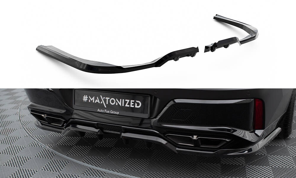Maxton Mittlerer Diffusor Heck Ansatz DTM Look für BMW M760e G70 schwarz Hochglanz