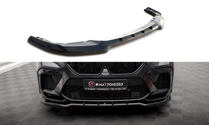 Maxton Front Ansatz V.1 für BMW X6 M F96 schwarz Hochglanz
