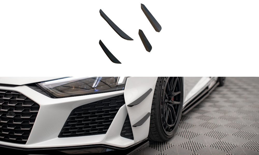 Maxton Stoßstangenflügel vorne (Canards) Audi R8 Mk2 Facelift