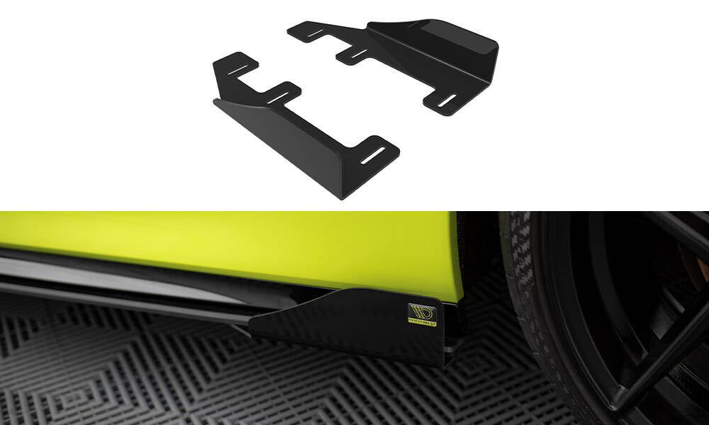 Maxton Side Flaps BMW 1er F40 M-Paket / M135i schwarz Hochglanz